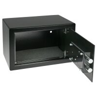 HMF Tresor Möbeltresor Doppelbartschloss schwarz