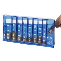 HMF Münzsortierer Euro Spardose blau