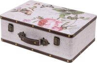 HMF Schatztruhe Vintage Koffer aus Holz Rose 38cm