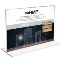 HMF 5x Acryl Tischaufsteller gerade Querformat DIN A6