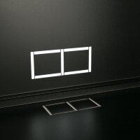 HMF Netzwerkschrank Serverschrank 19 Zoll 4 HE schwarz