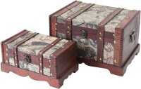 HMF 2er Set Schatztruhe aus Holz Amerika
