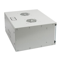 HMF Netzwerkschrank Serverschrank 19 Zoll 4 HE grau