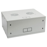 HMF Netzwerkschrank Serverschrank 19 Zoll 4 HE grau
