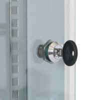 HMF Netzwerkschrank Serverschrank 19 Zoll 4 HE grau