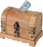 HMF 2er Set Schatztruhe Spardose aus Holz Namibia