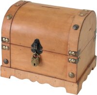 HMF 2er Set Schatztruhe Spardose aus Holz Namibia