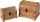 HMF 2er Set Schatztruhe Spardose aus Holz Namibia