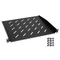 HMF Fachboden für Serverschrank 19 Zoll 1 HE schwarz...
