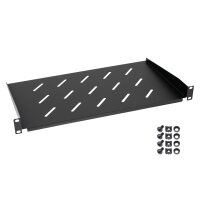 HMF Fachboden für Serverschrank 19 Zoll 1 HE schwarz...