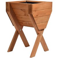 Dobar Kompaktes Hochbeet inkl. Pflanzfolie, Braun