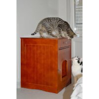 Dobar Multifunktionaler Katzenschrank aus Holz „Mohrle“