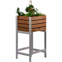 Dobar Balkonbeet Hochbeet Pflanzkasten mit Gestell...