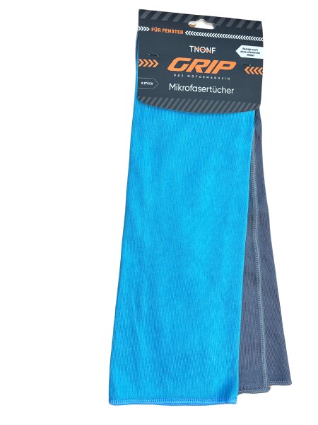 GRIP Motormagazin 2er Set Mikrofasertücher (40x40cm) Fenster Pflege