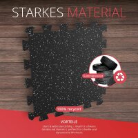 Gummi - Schutzmatten 9tlg. Set Puzzlematte schwarz 30x30cm