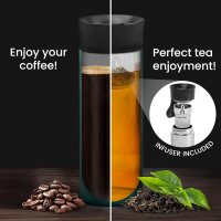 Thermobecher Kaffee To-Go Becher Edelstahl 360ml Teal