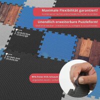 Puzzlematte 18-tlg. blau 32x32cm – Bodenschutzmatten für Fitness & Homegym