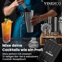 Vinenco Cocktail Shaker Set mit Ständer
