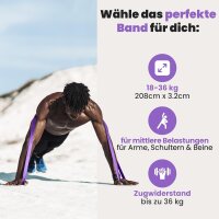 BeMaxx Fitnessband Pull Up Resistance Band Klimmzughilfe lila