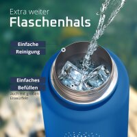 BeMaxx Trinkflasche Edelstahl ACTIVE FLASK blau 950ml