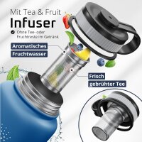BeMaxx Trinkflasche Edelstahl ACTIVE FLASK blau 950ml
