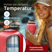 BeMaxx Trinkflasche Edelstahl ACTIVE FLASK rot 950ml