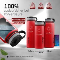 BeMaxx Trinkflasche Edelstahl ACTIVE FLASK rot 950ml