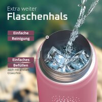 BeMaxx Trinkflasche Edelstahl ACTIVE FLASK rosa 530ml