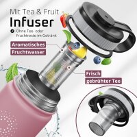 BeMaxx Trinkflasche Edelstahl ACTIVE FLASK rosa 530ml