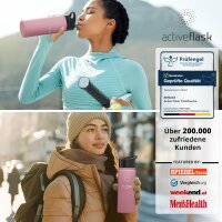 BeMaxx Trinkflasche Edelstahl ACTIVE FLASK rosa 530ml
