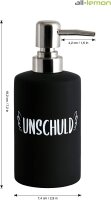 All lemon Seifenspender Schwarz Matt Keramik 360ml "Unschuld"