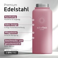 BeMaxx Trinkflasche Edelstahl ACTIVE FLASK rosa 680ml