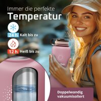 BeMaxx Trinkflasche Edelstahl ACTIVE FLASK rosa 680ml