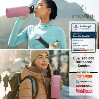 BeMaxx Trinkflasche Edelstahl ACTIVE FLASK rosa 680ml