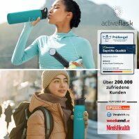 BeMaxx Trinkflasche Edelstahl ACTIVE FLASK türkis 680ml