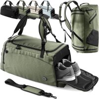 BeMaxx Sporttasche Trainingstasche + Rucksack Schuhfach...
