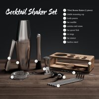 Vinenco Cocktail Shaker Set mit Ständer lang