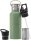 BeMaxx Trinkflasche Edelstahl ACTIVE FLASK sage Bamboo-Verschluss 530ml