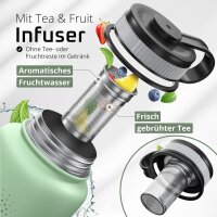 BeMaxx Trinkflasche Edelstahl ACTIVE FLASK sage 950ml