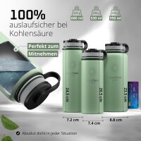 BeMaxx Trinkflasche Edelstahl ACTIVE FLASK sage 950ml