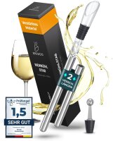 Brendo Weinkühler 4-in-1 Weinkühlstab Edelstahl...