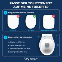 Wilford & Sons PREMIUM Toilettendeckel O-Form WC Sitz Absenkautomatik Klobrille Toilettensitz