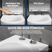 Wilford & Sons PREMIUM Toilettendeckel O-Form WC Sitz Absenkautomatik Klobrille Toilettensitz