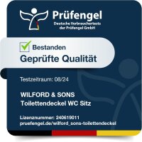 Wilford & Sons PREMIUM Toilettendeckel O-Form WC Sitz Absenkautomatik Klobrille Toilettensitz