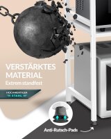 Heldenwunder Mikrowellenregal 3-stufig weiss Küchenregal
