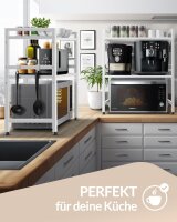 Heldenwunder Mikrowellenregal 3-stufig weiss Küchenregal