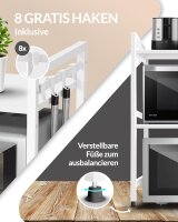 Heldenwunder Mikrowellenregal 3-stufig weiss Küchenregal
