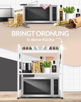 Heldenwunder Mikrowellenregal 3-stufig weiss Küchenregal