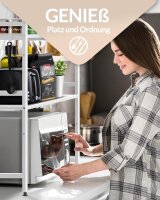 Heldenwunder Mikrowellenregal 3-stufig weiss Küchenregal