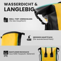 Nordlight Wasserdichter Tasche Dry Bag 35l GELB - Roll...